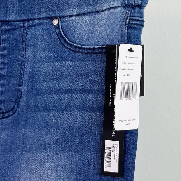 NWT verpool Women's Sienna Legging Pull-On Denim Jean 30" Inseam - Picture 5 of 8